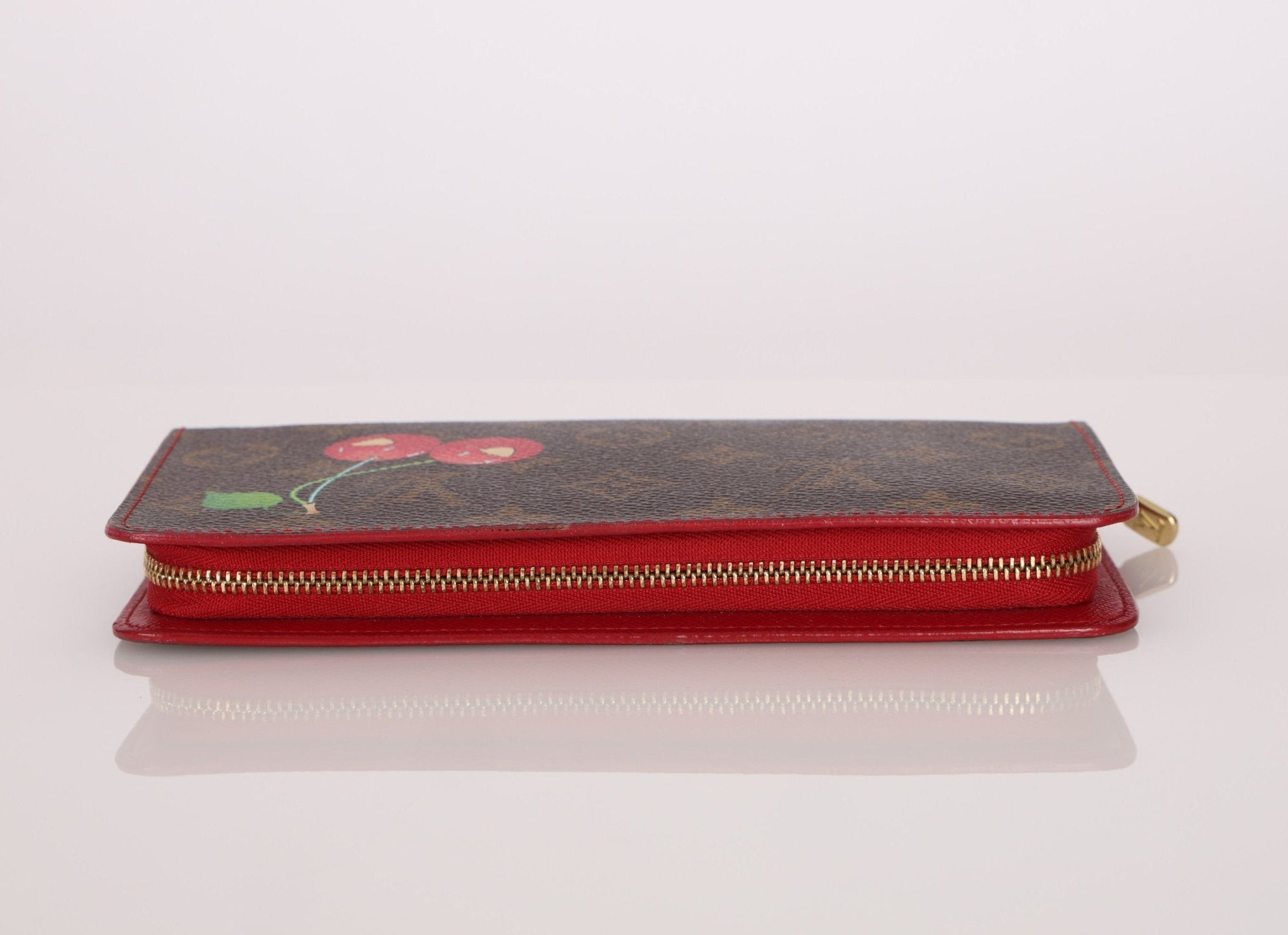 Limited Edition Louis Vuitton x Takashi Murakami Monogram Cerises Zippy Wallet - FashioNica