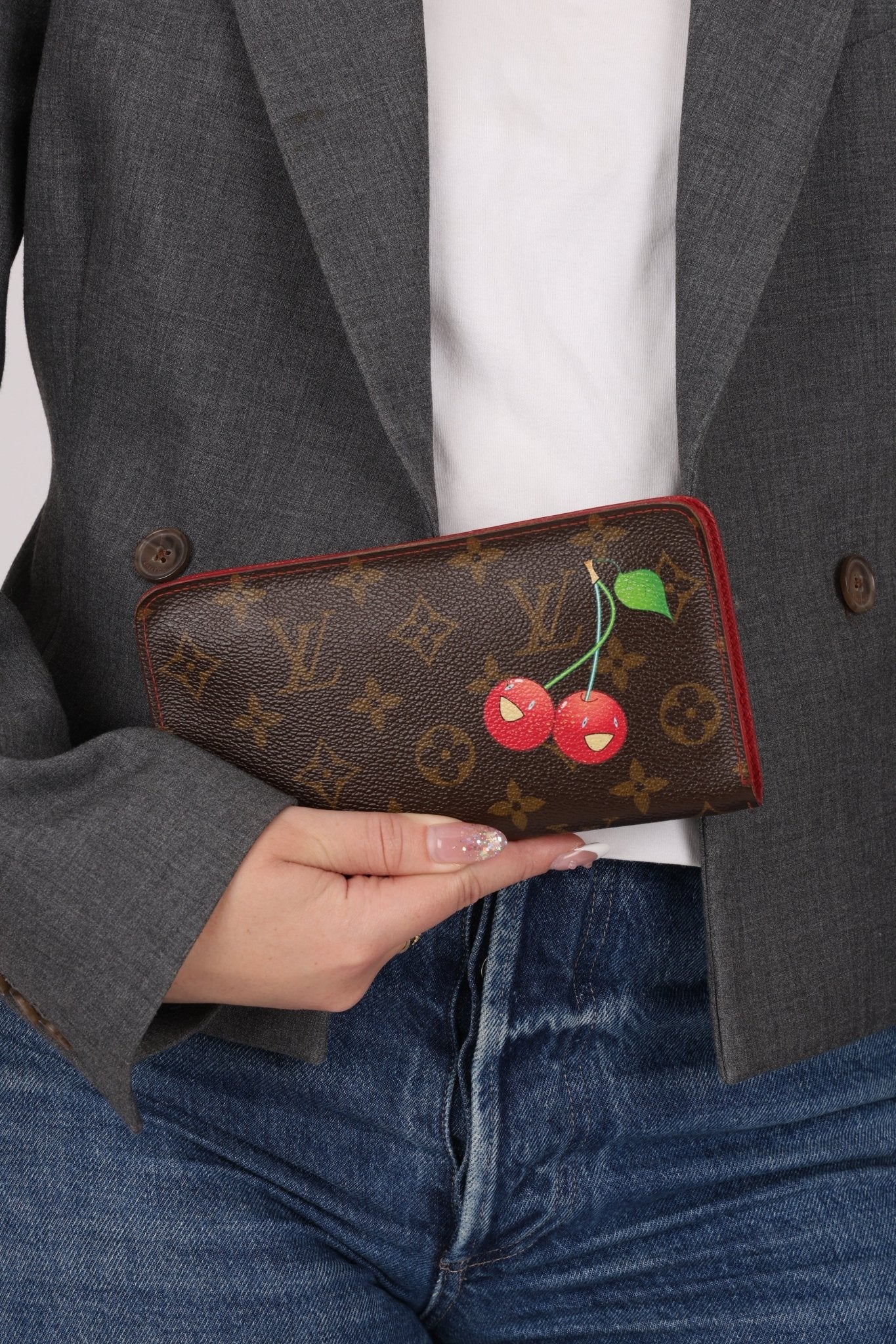 Limited Edition Louis Vuitton x Takashi Murakami Monogram Cerises Zippy Wallet - FashioNica