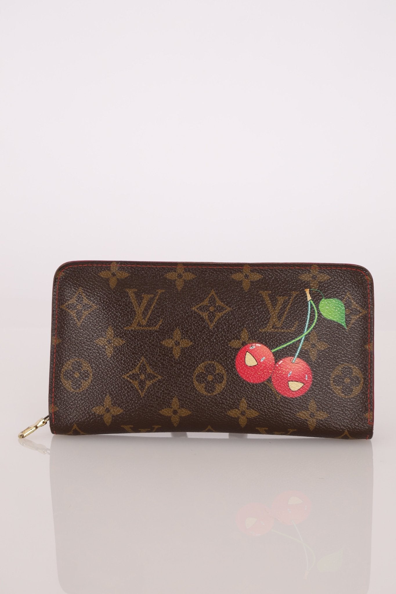 Limited Edition Louis Vuitton x Takashi Murakami Monogram Cerises Zippy Wallet - FashioNica