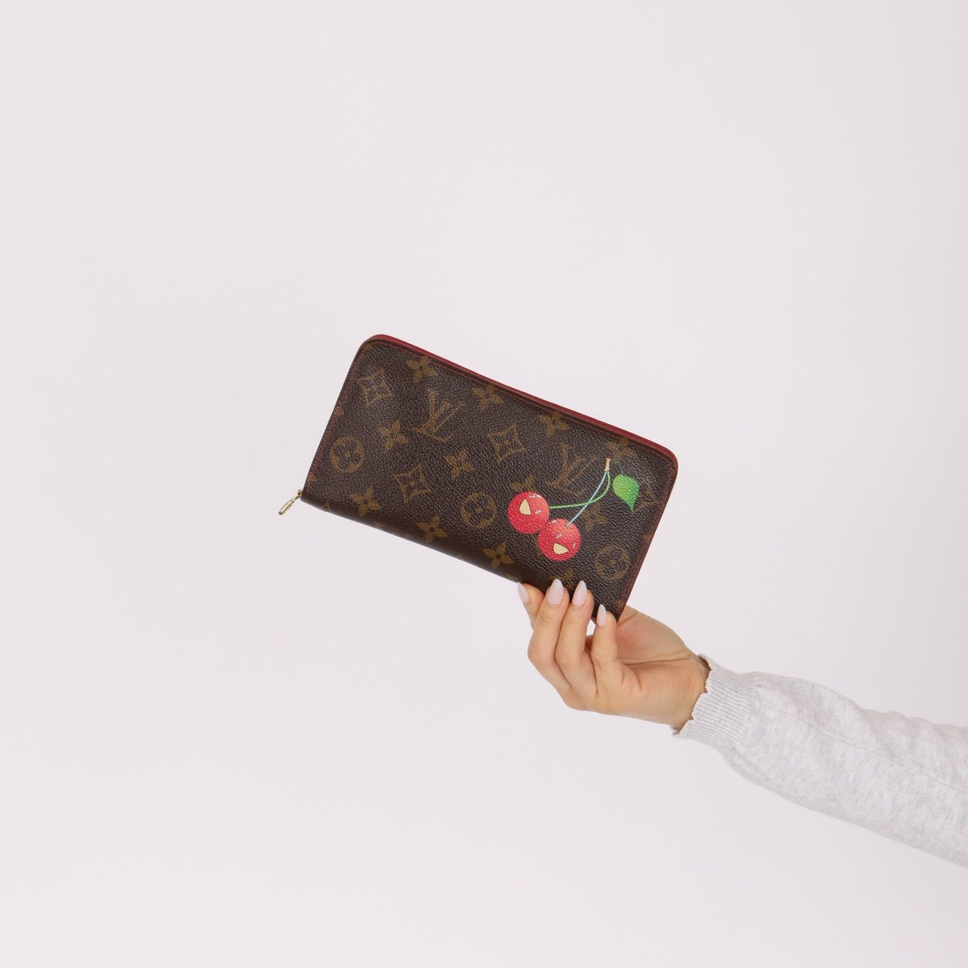 Limited Edition Louis Vuitton x Takashi Murakami Monogram Cerises Zippy Wallet - FashioNica
