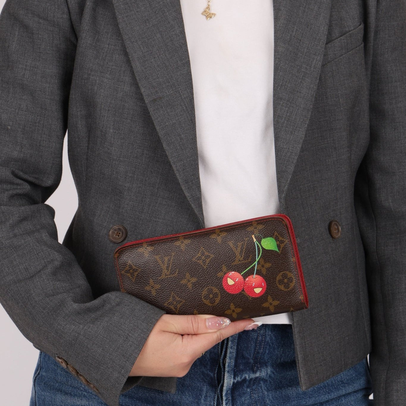 Limited Edition Louis Vuitton x Takashi Murakami Monogram Cerises Zippy Wallet - FashioNica