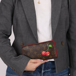 Limited Edition Louis Vuitton x Takashi Murakami Monogram Cerises Zippy Wallet - FashioNica