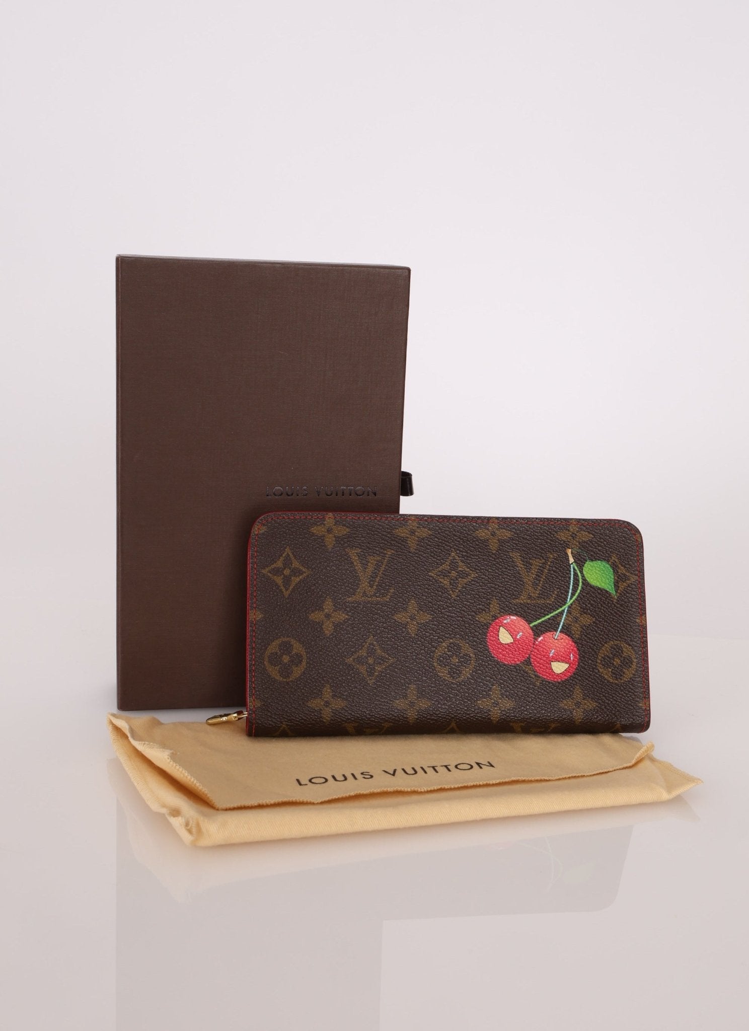 Limited Edition Louis Vuitton x Takashi Murakami Monogram Cerises Zippy Wallet - FashioNica