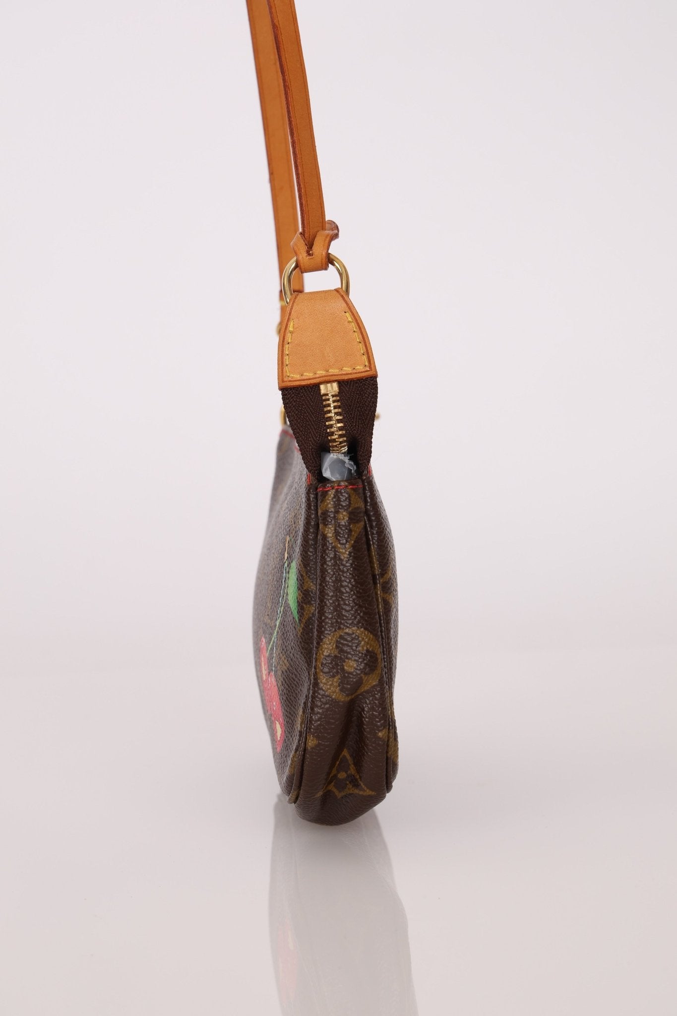 Limited Edition Louis Vuitton x Takashi Murakami Monogram Cherry Mini Pochette - FashioNica