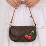 Limited Edition Louis Vuitton x Takashi Murakami Monogram Cherry Mini Pochette - FashioNica