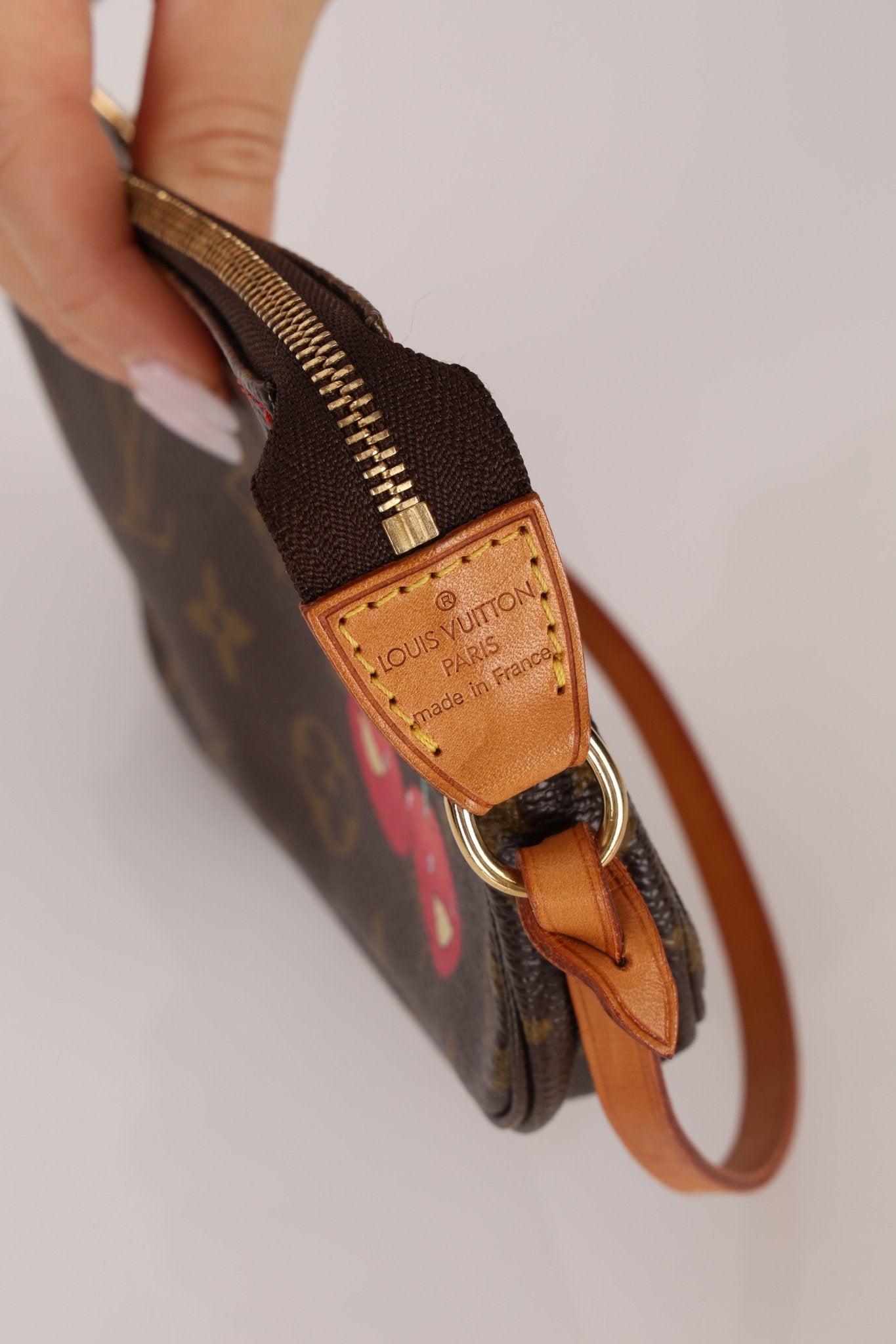 Limited Edition Louis Vuitton x Takashi Murakami Monogram Cherry Mini Pochette - FashioNica