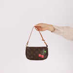 Limited Edition Louis Vuitton x Takashi Murakami Monogram Cherry Mini Pochette - FashioNica