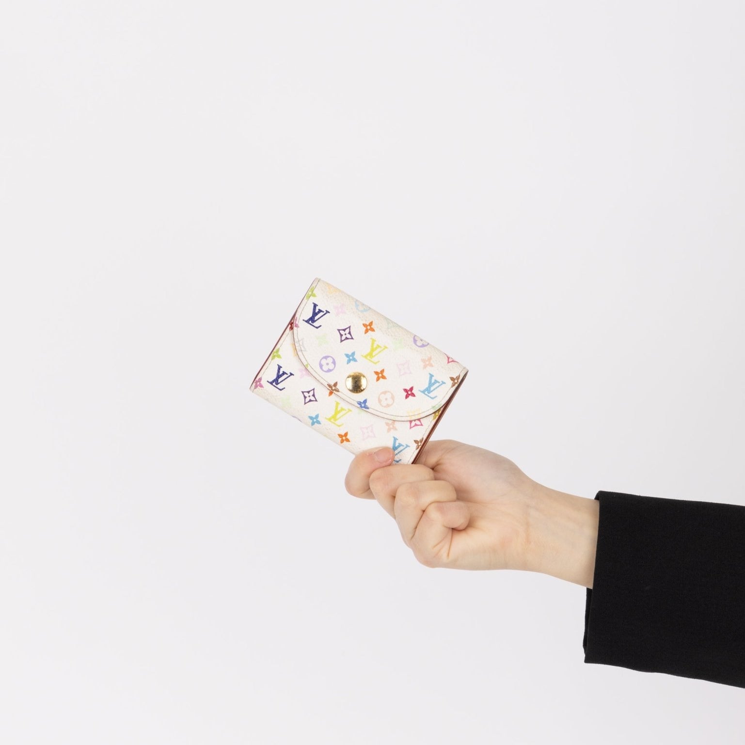 Limited Edition Louis Vuitton x Takashi Murakami Monogram Multicolor Blanc Cardholder - FashioNica