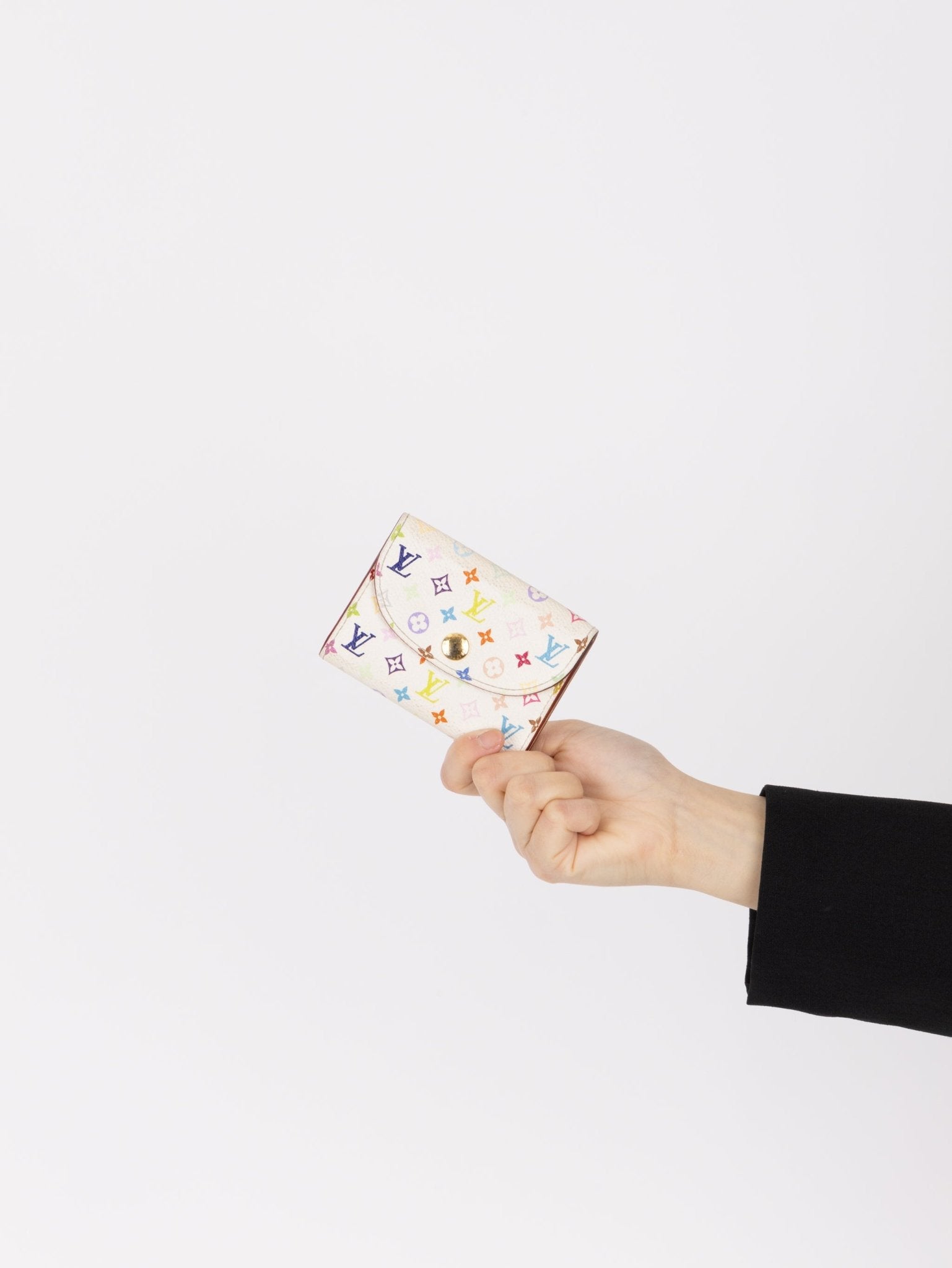 Limited Edition Louis Vuitton x Takashi Murakami Monogram Multicolor Blanc Cardholder - FashioNica