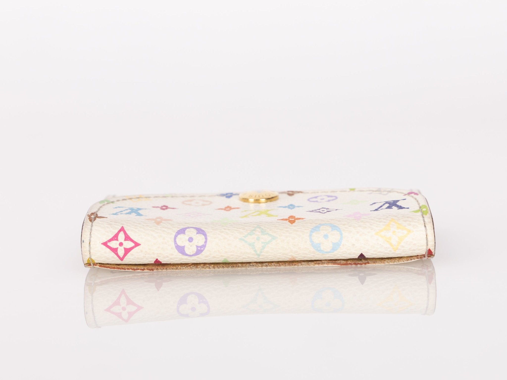 Limited Edition Louis Vuitton x Takashi Murakami Monogram Multicolor Blanc Cardholder - FashioNica