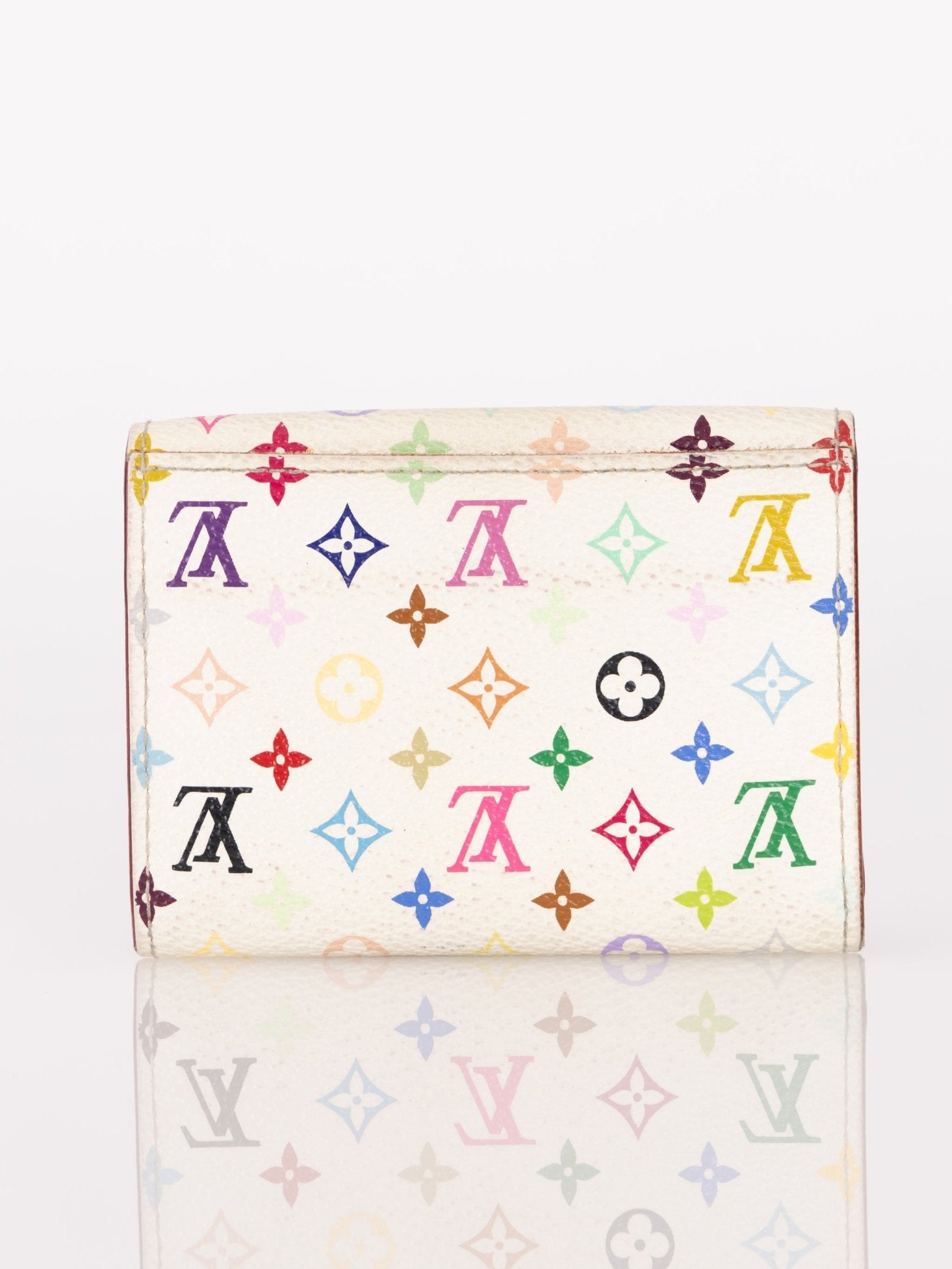 Limited Edition Louis Vuitton x Takashi Murakami Monogram Multicolor Blanc Cardholder - FashioNica