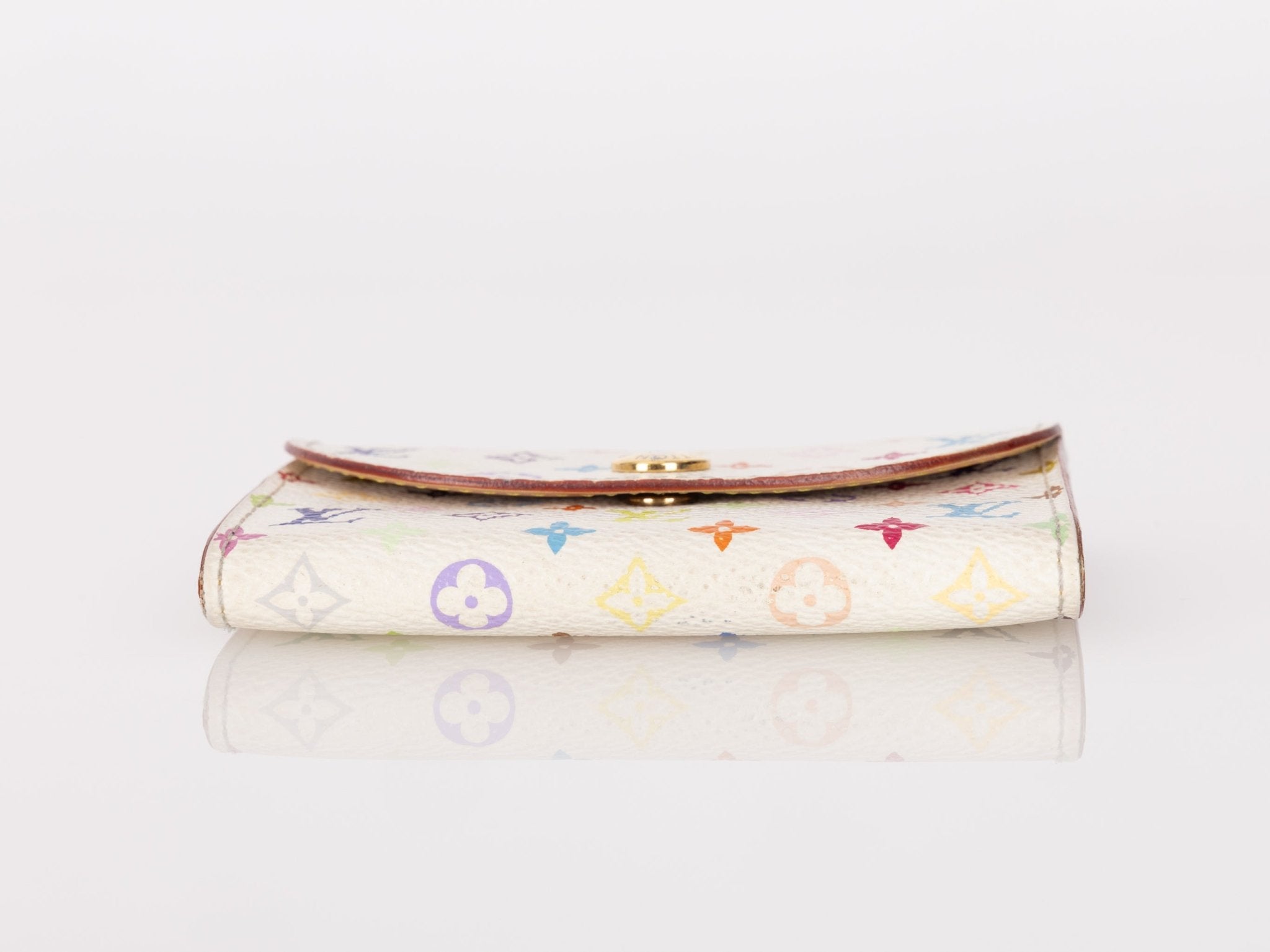 Limited Edition Louis Vuitton x Takashi Murakami Monogram Multicolor Blanc Cardholder - FashioNica