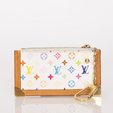 Limited Edition Louis Vuitton x Takashi Murakami Monogram Multicolor Blanc Key Pouch - FashioNica