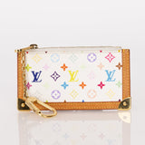 Limited Edition Louis Vuitton x Takashi Murakami Monogram Multicolor Blanc Key Pouch - FashioNica