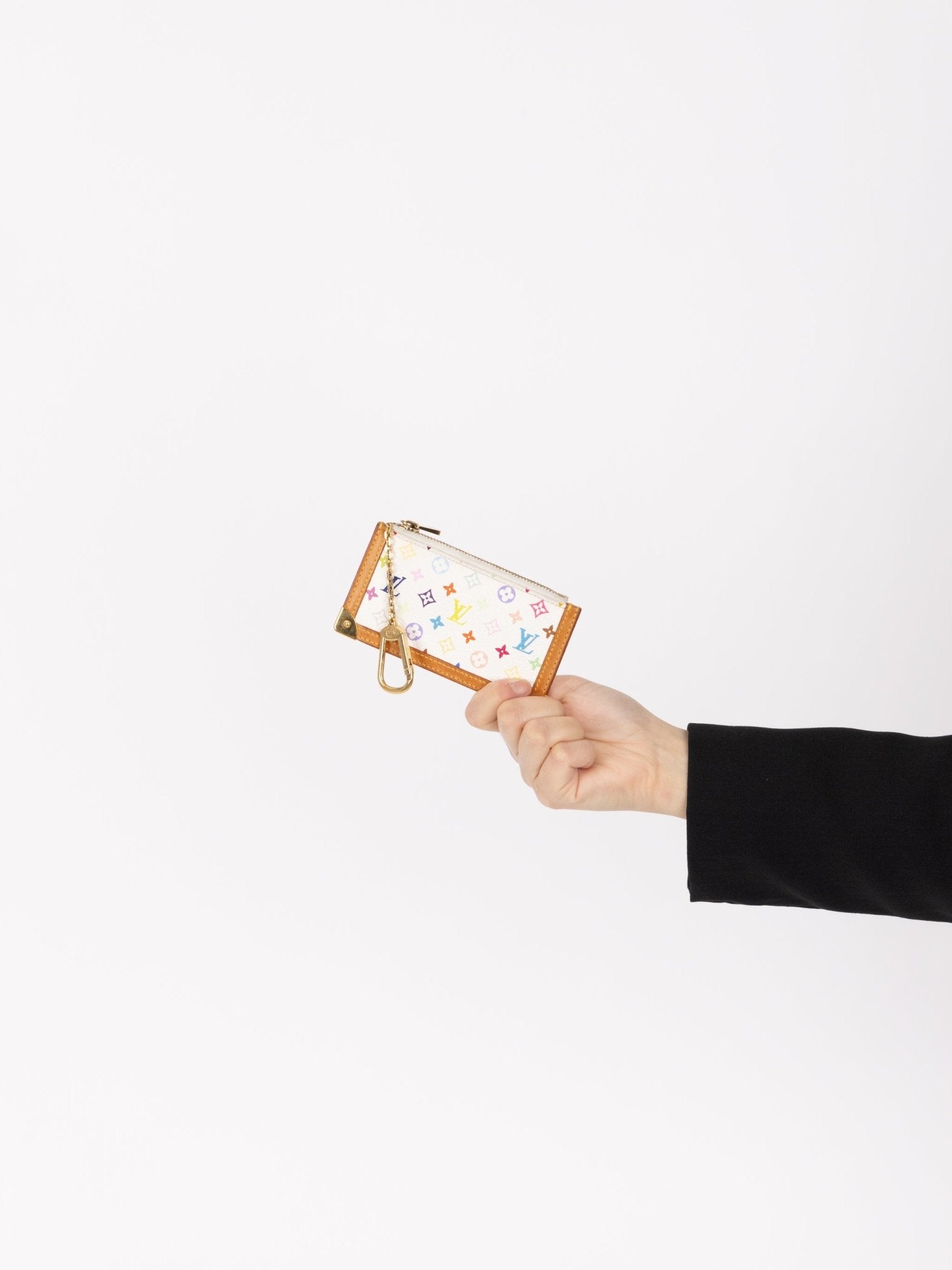 Limited Edition Louis Vuitton x Takashi Murakami Monogram Multicolor Blanc Key Pouch - FashioNica