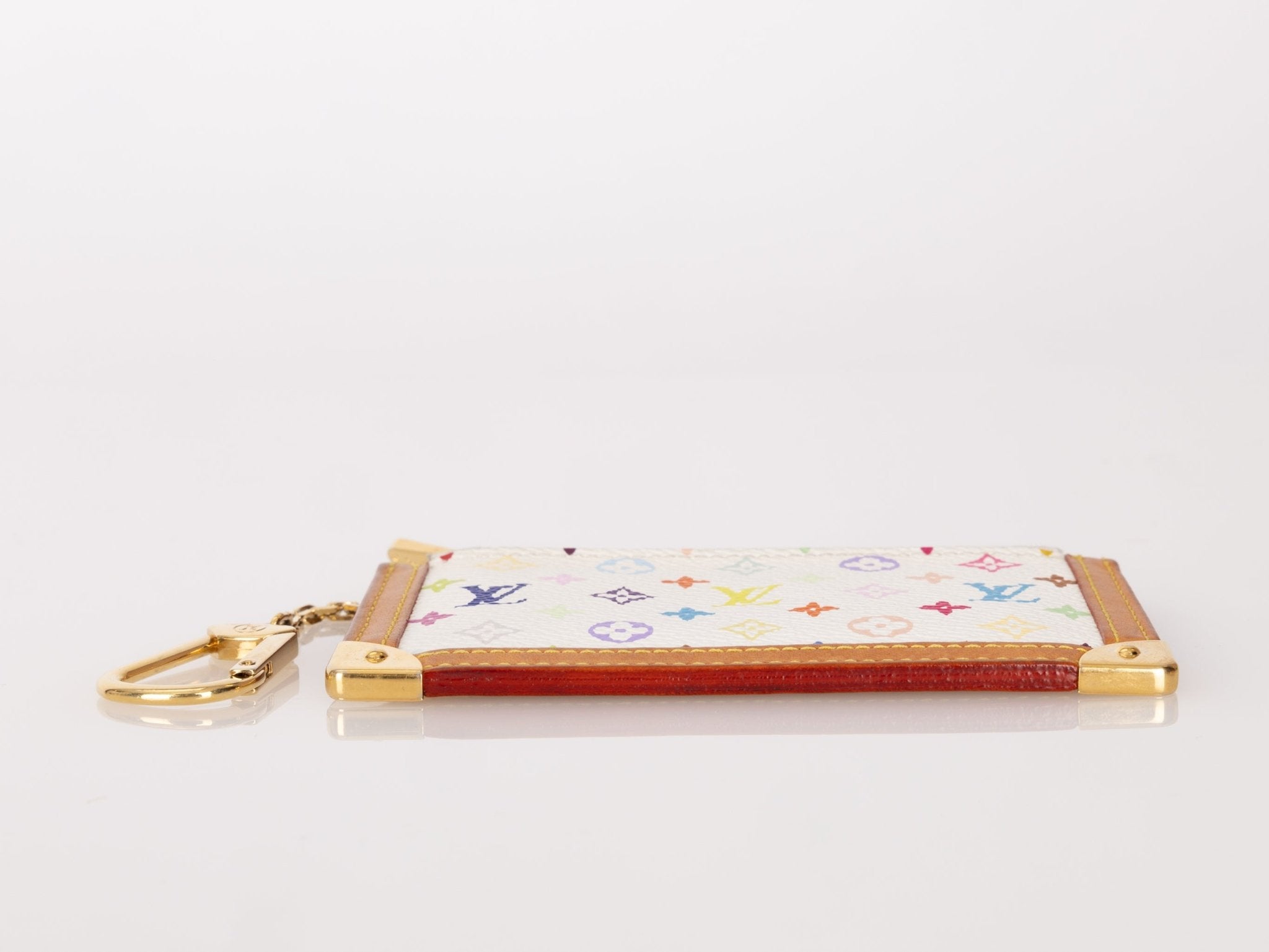 Limited Edition Louis Vuitton x Takashi Murakami Monogram Multicolor Blanc Key Pouch - FashioNica
