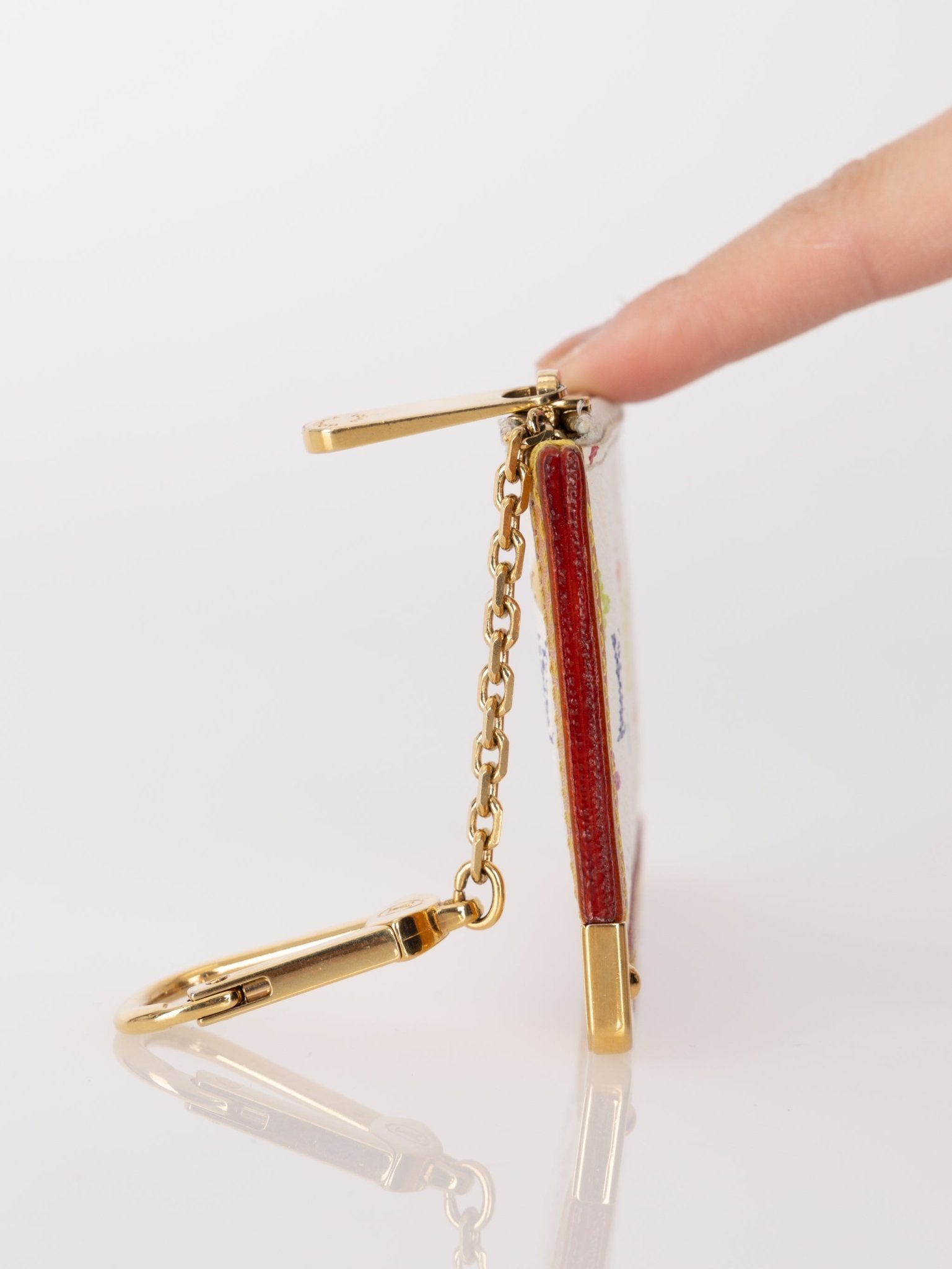 Limited Edition Louis Vuitton x Takashi Murakami Monogram Multicolor Blanc Key Pouch - FashioNica