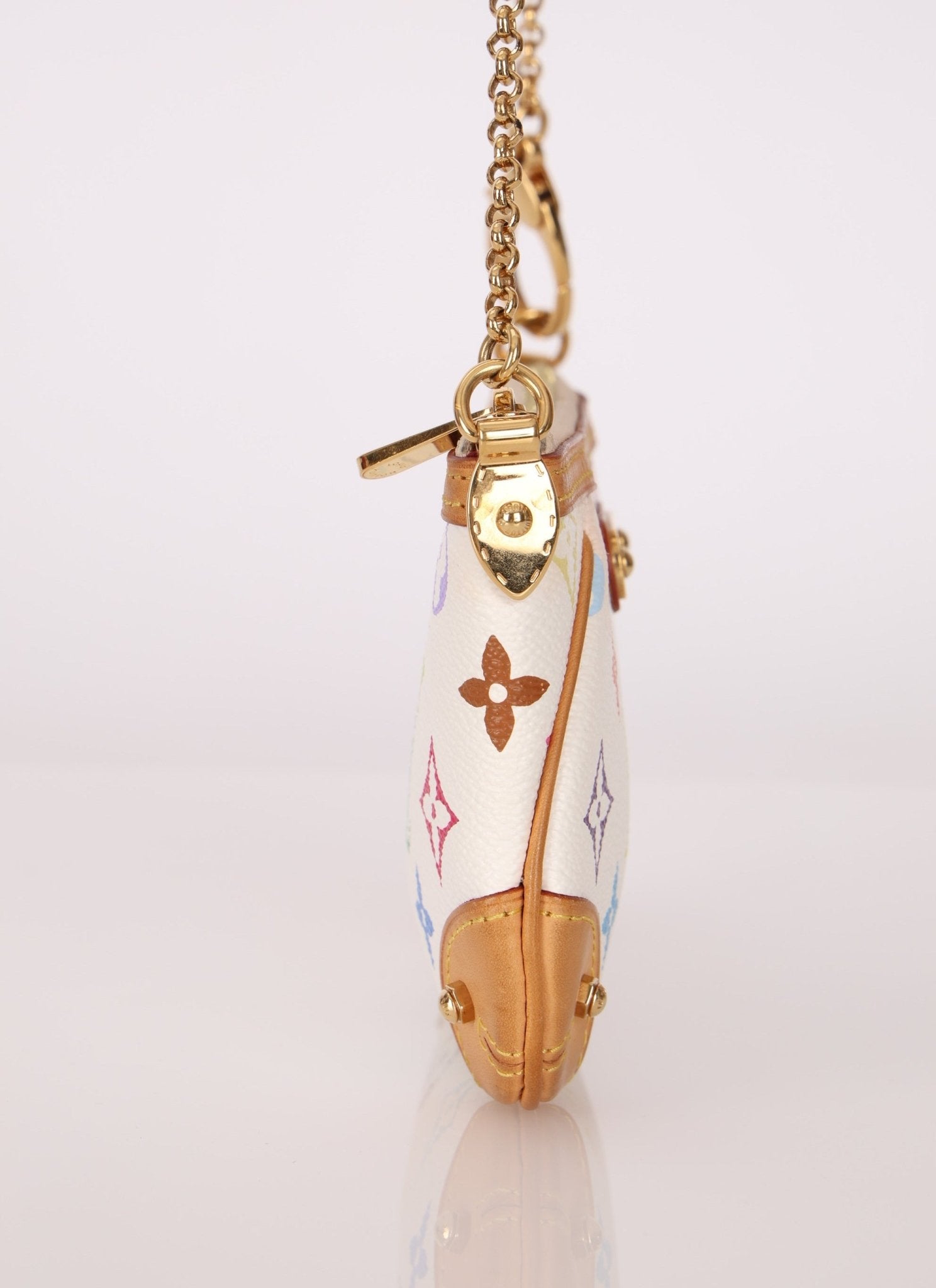 Limited Edition Louis Vuitton x Takashi Murakami Monogram Multicolor Blanc Milla Pochette MM - FashioNica