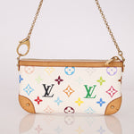 Limited Edition Louis Vuitton x Takashi Murakami Monogram Multicolor Blanc Milla Pochette MM - FashioNica