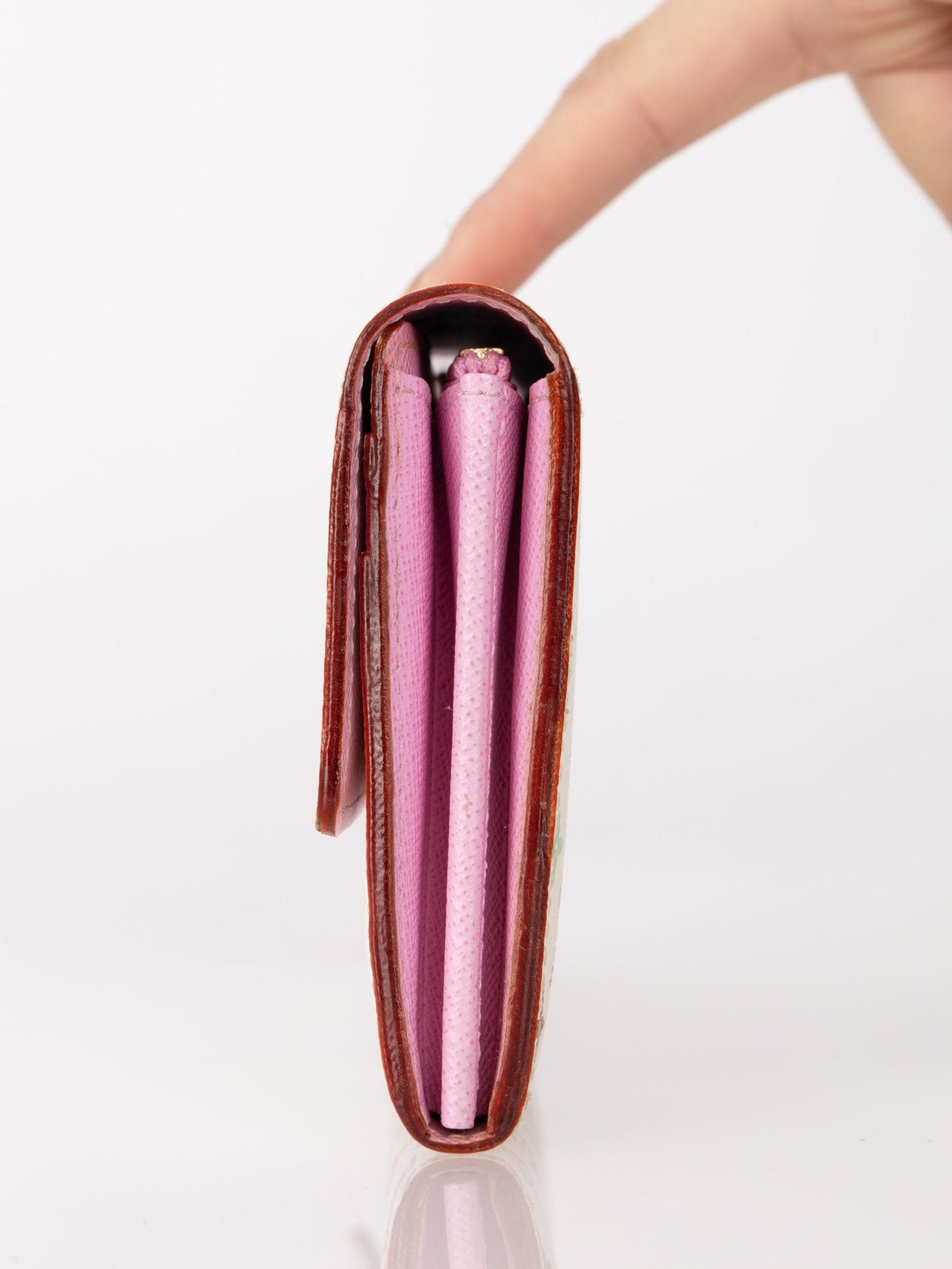 Limited Edition Louis Vuitton x Takashi Murakami Monogram Multicolor Blanc Sarah Wallet - FashioNica