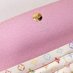 Limited Edition Louis Vuitton x Takashi Murakami Monogram Multicolor Blanc Sarah Wallet - FashioNica