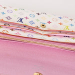 Limited Edition Louis Vuitton x Takashi Murakami Monogram Multicolor Blanc Sarah Wallet - FashioNica