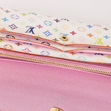 Limited Edition Louis Vuitton x Takashi Murakami Monogram Multicolor Blanc Sarah Wallet - FashioNica