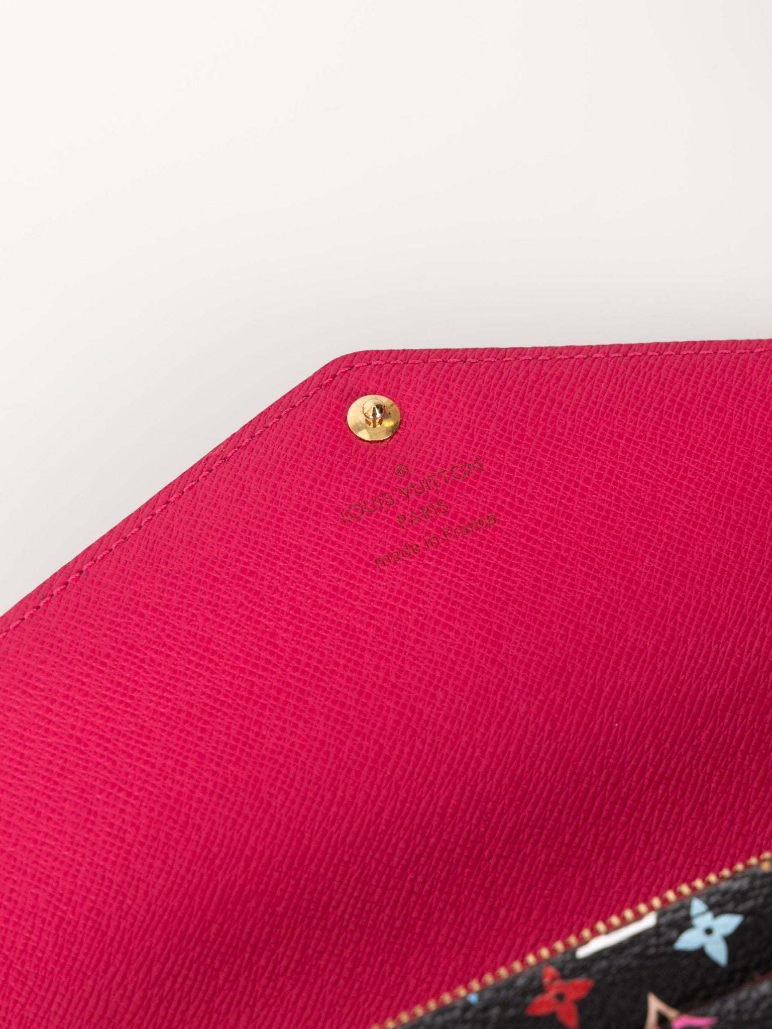 Limited Edition Louis Vuitton x Takashi Murakami Monogram Multicolor Noir Envelope Wallet - FashioNica