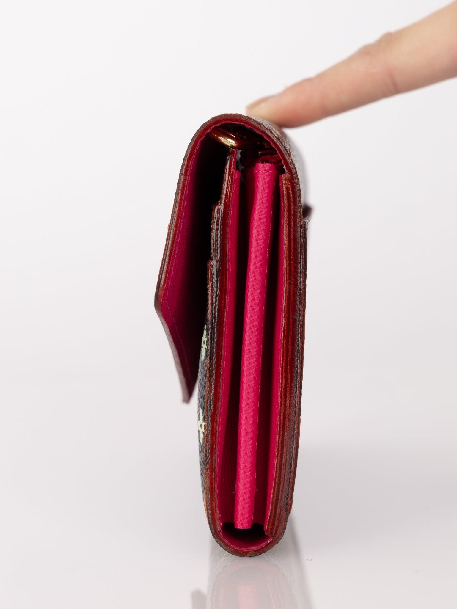 Limited Edition Louis Vuitton x Takashi Murakami Monogram Multicolor Noir Envelope Wallet - FashioNica