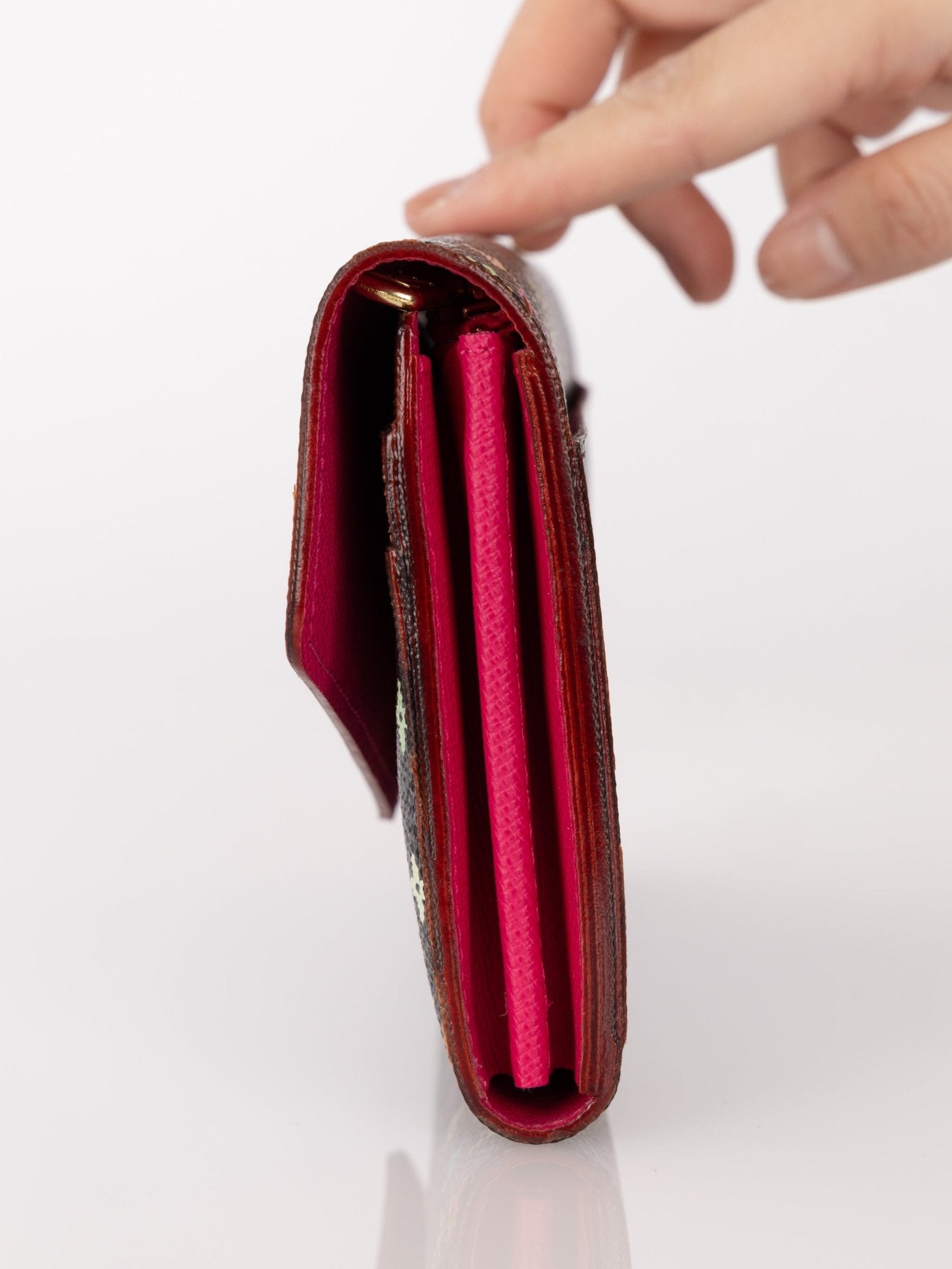 Limited Edition Louis Vuitton x Takashi Murakami Monogram Multicolor Noir Envelope Wallet - FashioNica