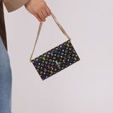 Limited Edition Louis Vuitton x Takashi Murakami Monogram Multicolor Noir Envelope Wallet - FashioNica