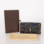 Limited Edition Louis Vuitton x Takashi Murakami Monogram Multicolor Noir Envelope Wallet - FashioNica