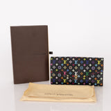 Limited Edition Louis Vuitton x Takashi Murakami Monogram Multicolor Noir Envelope Wallet - FashioNica