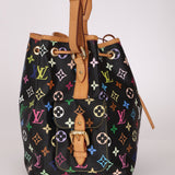 Limited Edition Louis Vuitton x Takashi Murakami Monogram Multicolor Noir Petit Noe - FashioNica