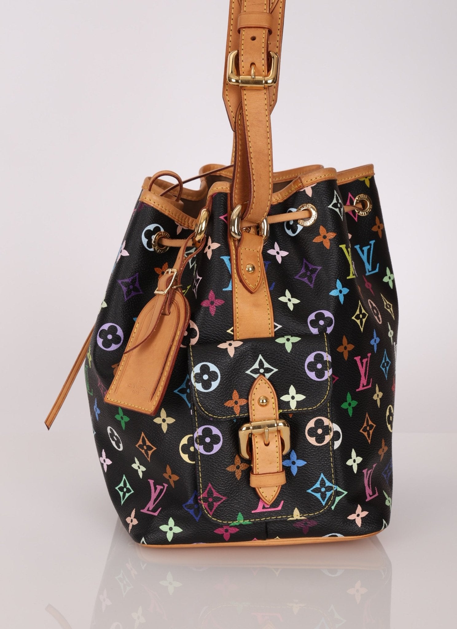 Limited Edition Louis Vuitton x Takashi Murakami Monogram Multicolor Noir Petit Noe - FashioNica