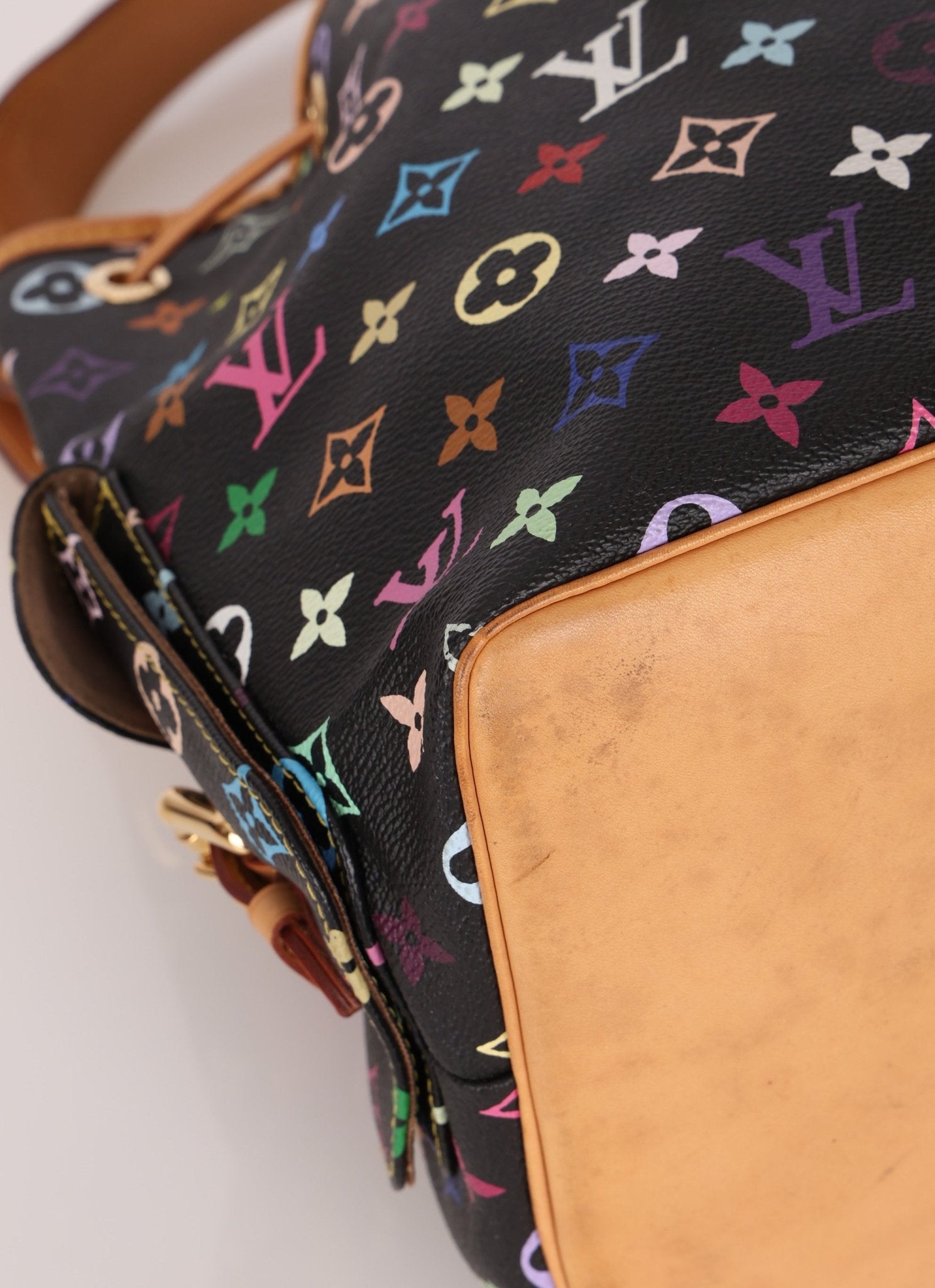 Limited Edition Louis Vuitton x Takashi Murakami Monogram Multicolor Noir Petit Noe - FashioNica