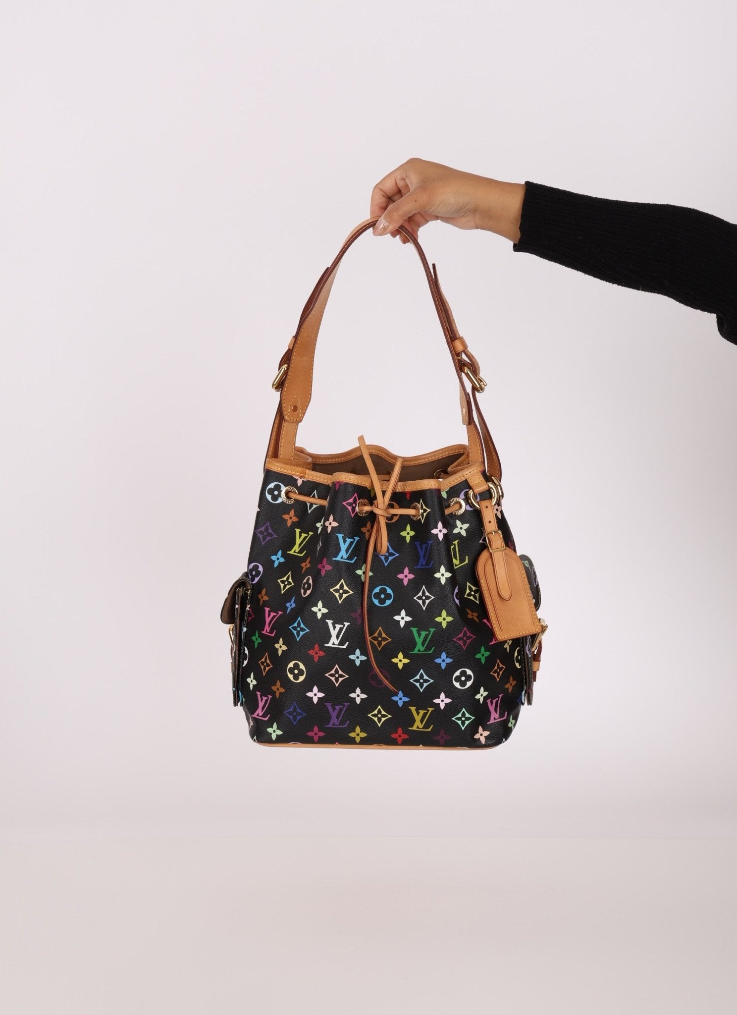 Limited Edition Louis Vuitton x Takashi Murakami Monogram Multicolor Noir Petit Noe - FashioNica