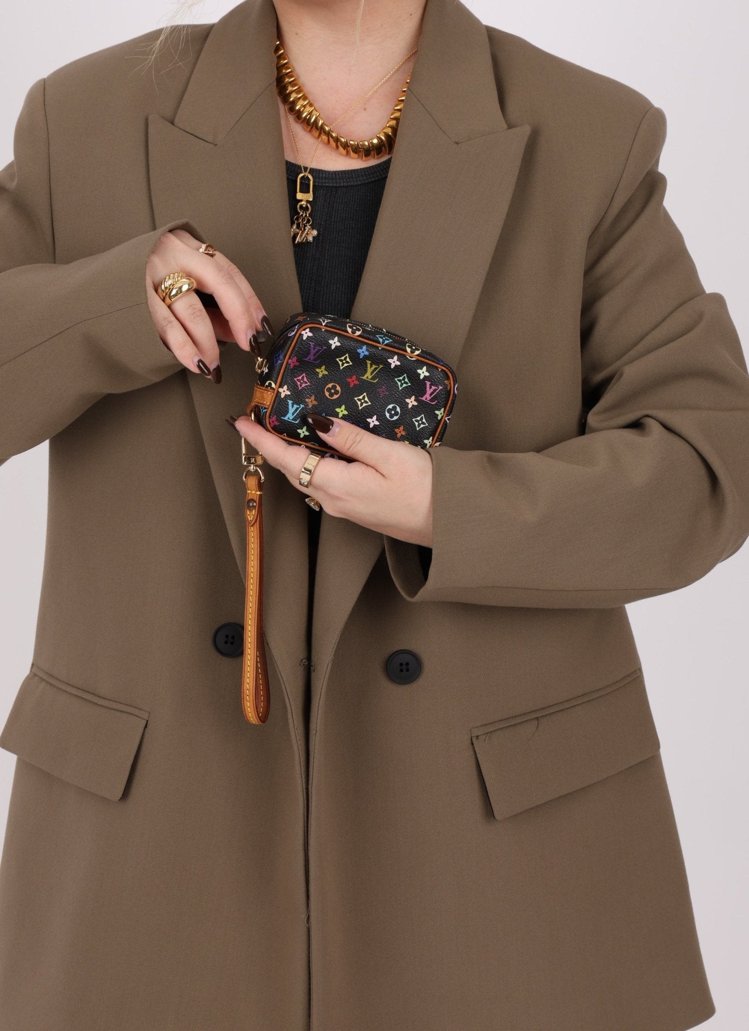 Limited Edition Louis Vuitton x Takashi Murakami Monogram Multicolor Noir Wapity - FashioNica