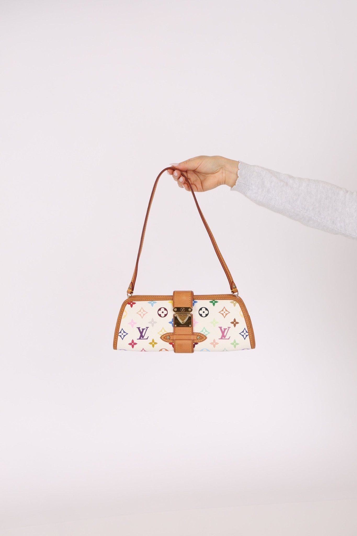Limited Edition Louis Vuitton x Takashi Murakami Monogram Multicolor Shirley Pochette - FashioNica