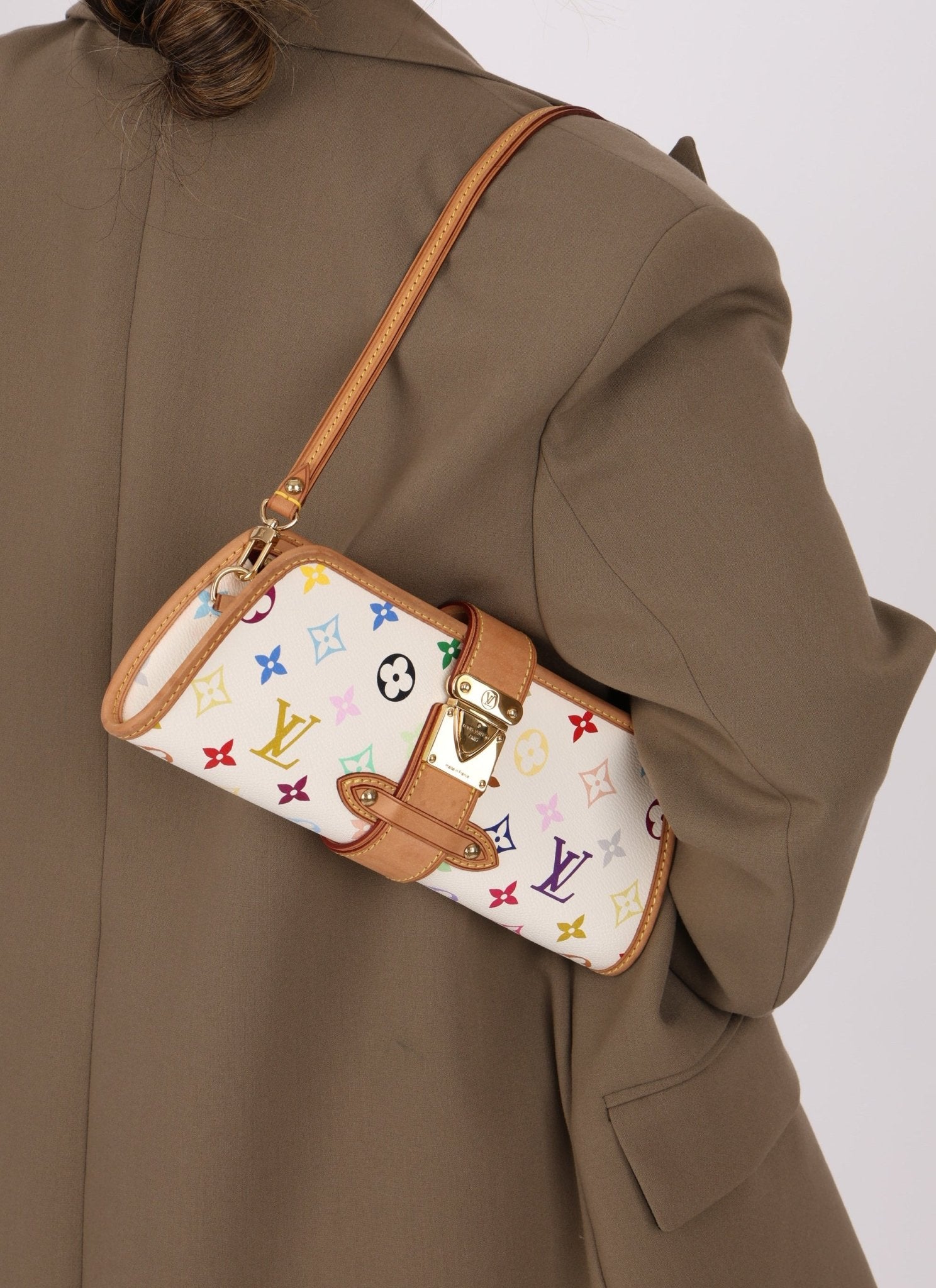 Limited Edition Louis Vuitton x Takashi Murakami Monogram Multicolor Shirley Pochette - FashioNica