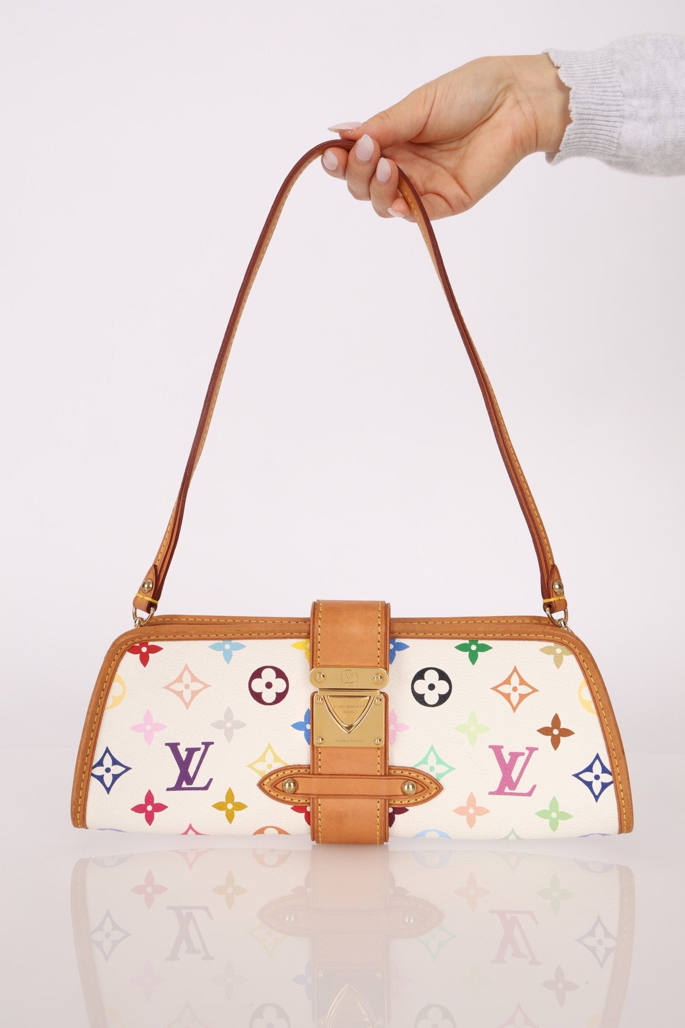 Limited Edition Louis Vuitton x Takashi Murakami Monogram Multicolor Shirley Pochette - FashioNica