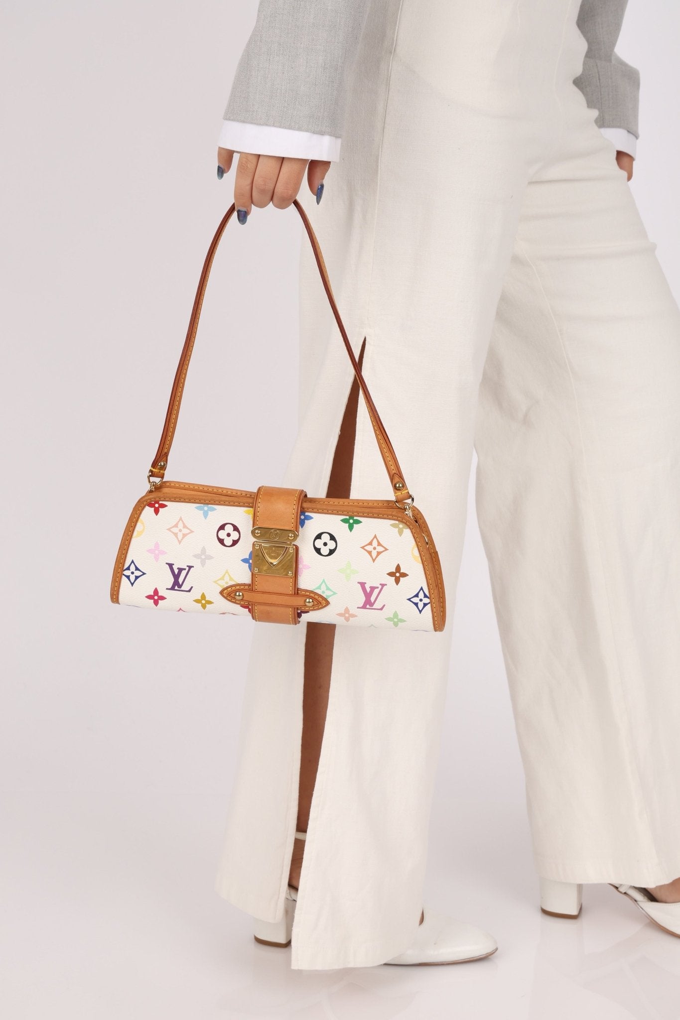 Limited Edition Louis Vuitton x Takashi Murakami Monogram Multicolor Shirley Pochette - FashioNica
