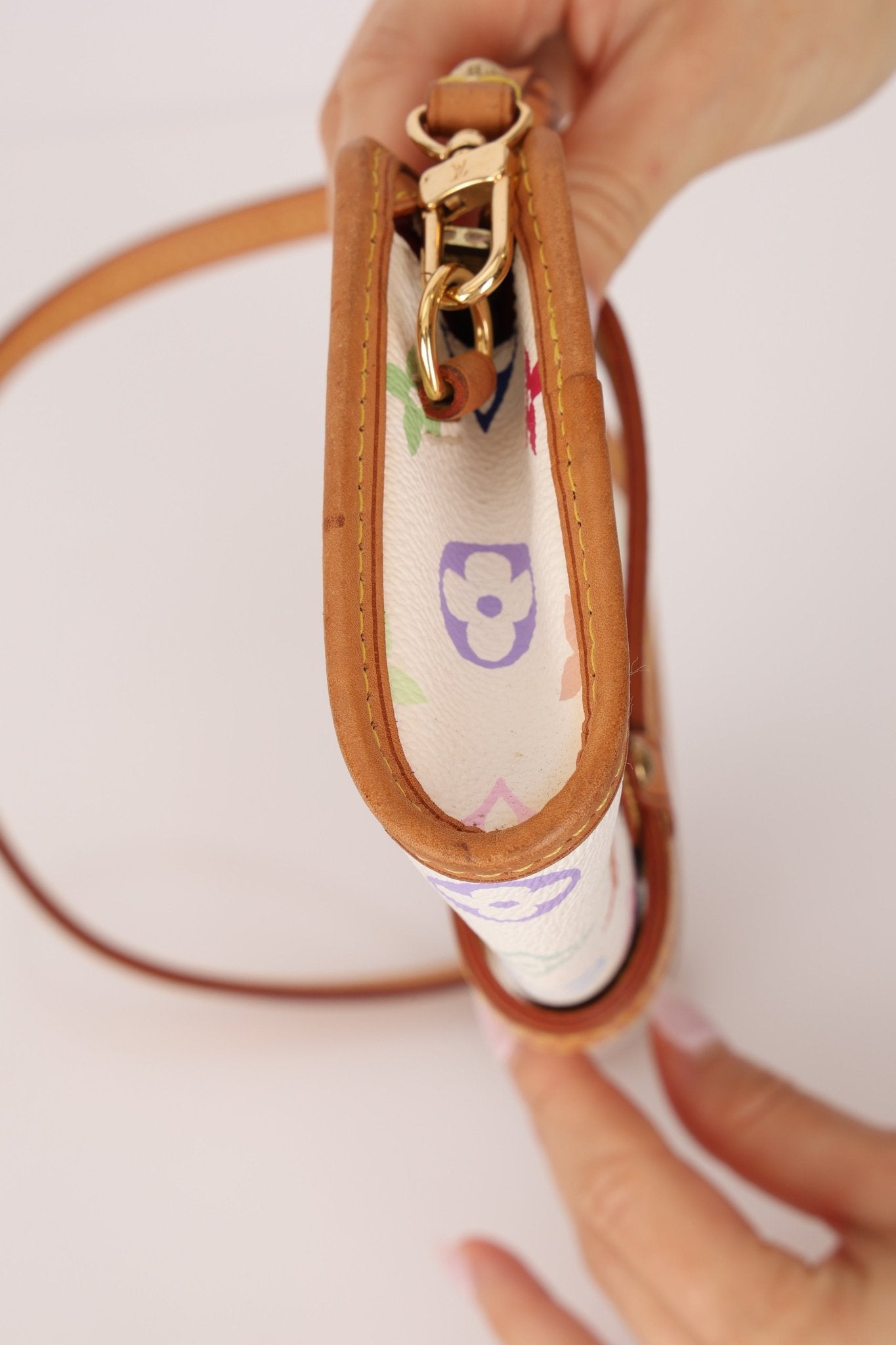 Limited Edition Louis Vuitton x Takashi Murakami Monogram Multicolor Shirley Pochette - FashioNica