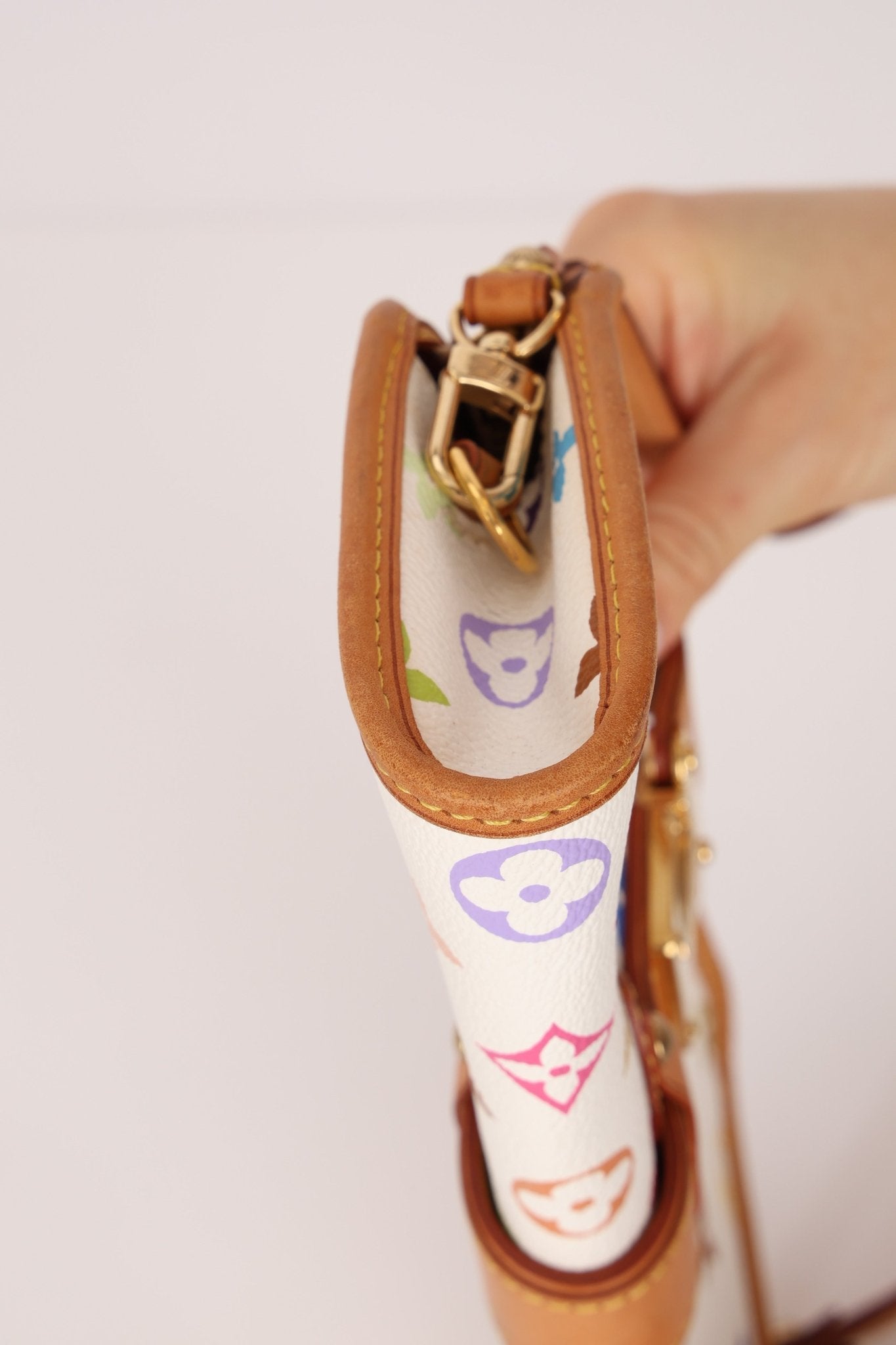 Limited Edition Louis Vuitton x Takashi Murakami Monogram Multicolor Shirley Pochette - FashioNica