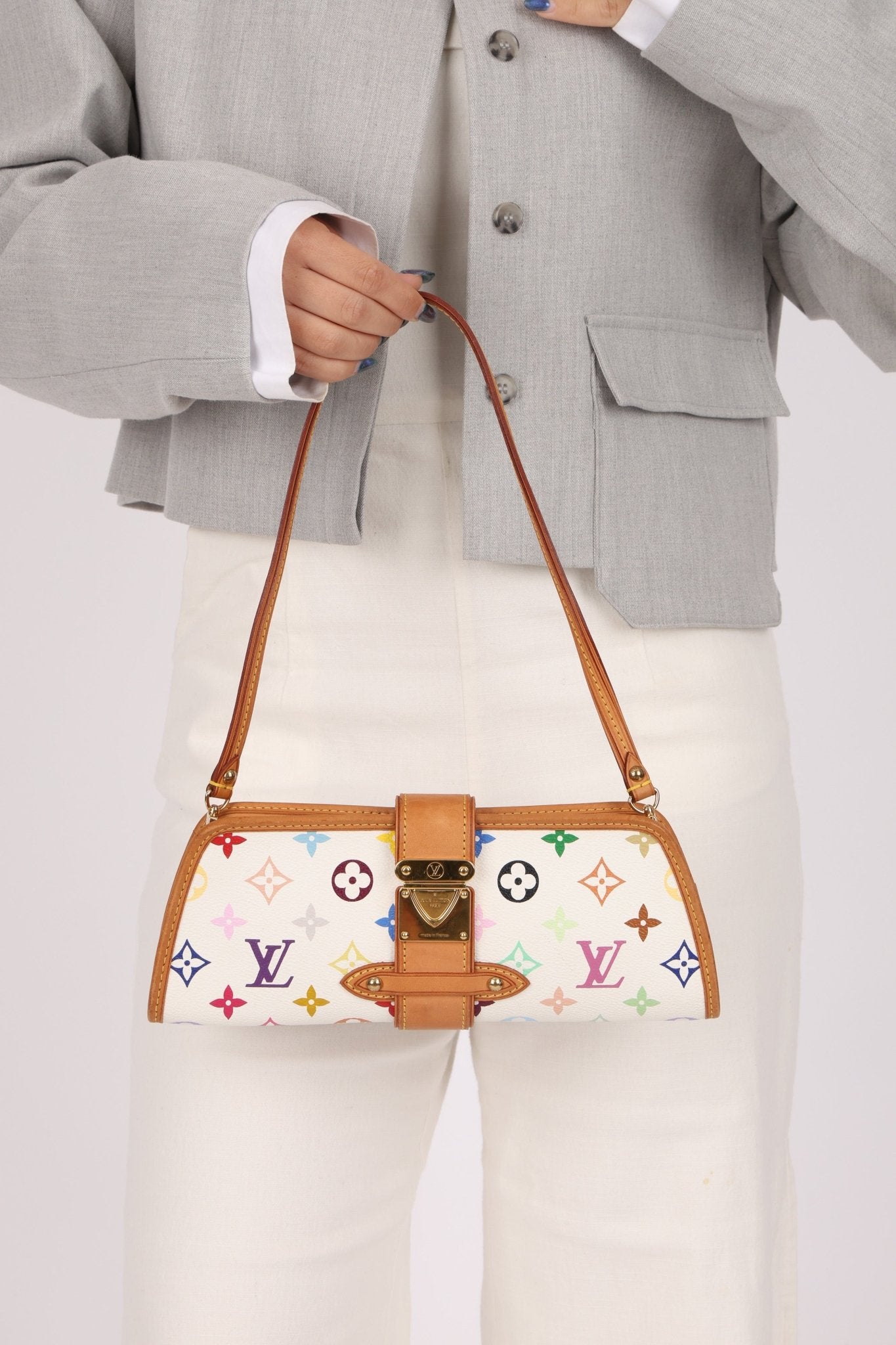 Limited Edition Louis Vuitton x Takashi Murakami Monogram Multicolor Shirley Pochette - FashioNica
