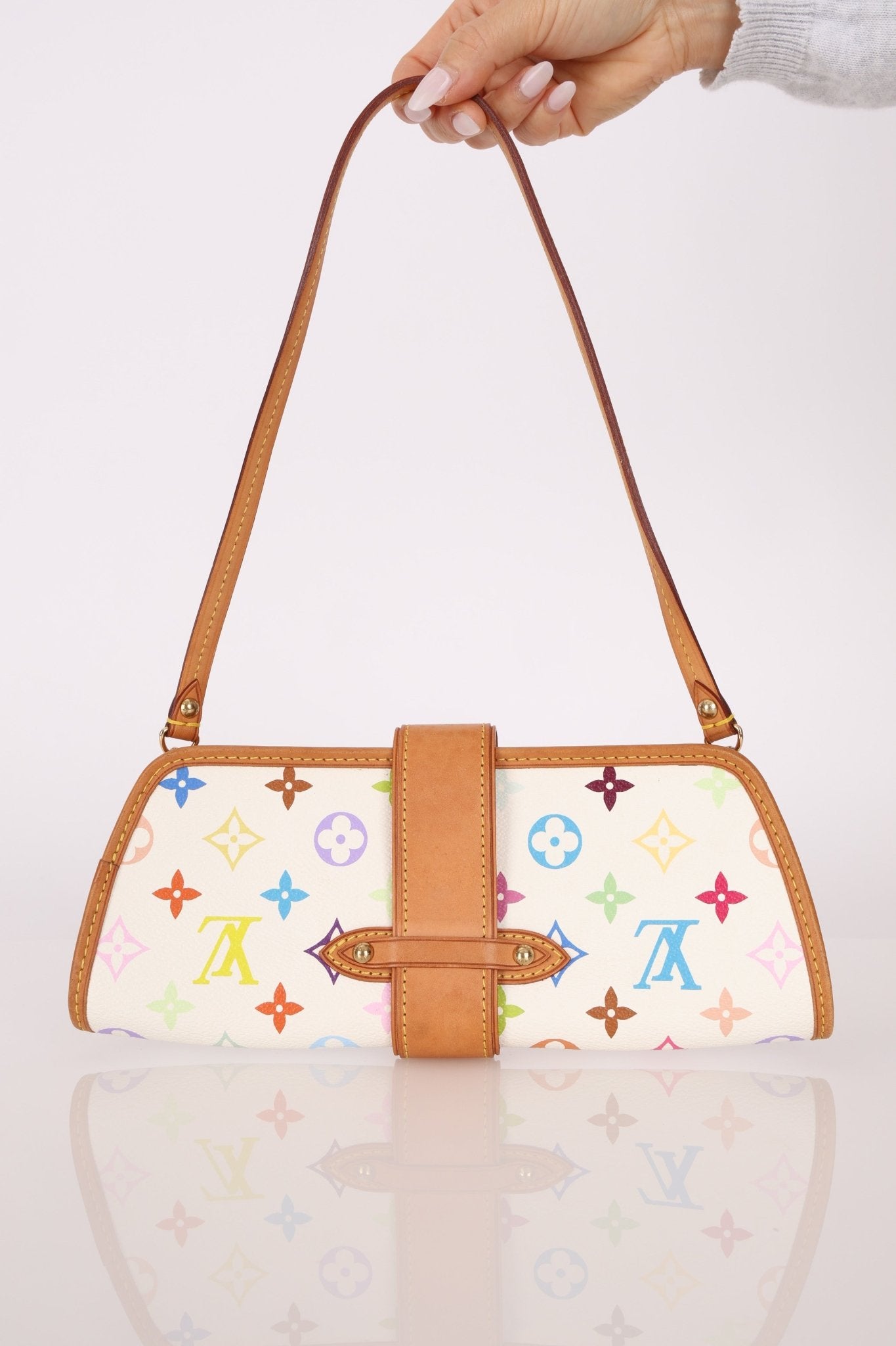 Limited Edition Louis Vuitton x Takashi Murakami Monogram Multicolor Shirley Pochette - FashioNica
