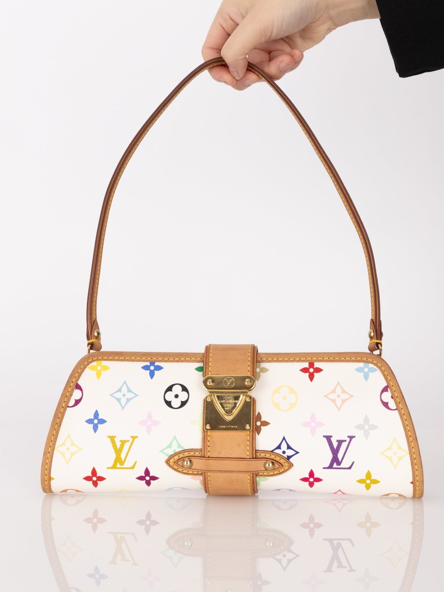 Limited Edition Louis Vuitton x Takashi Murakami Monogram Multicolor Shirley Pochette - FashioNica
