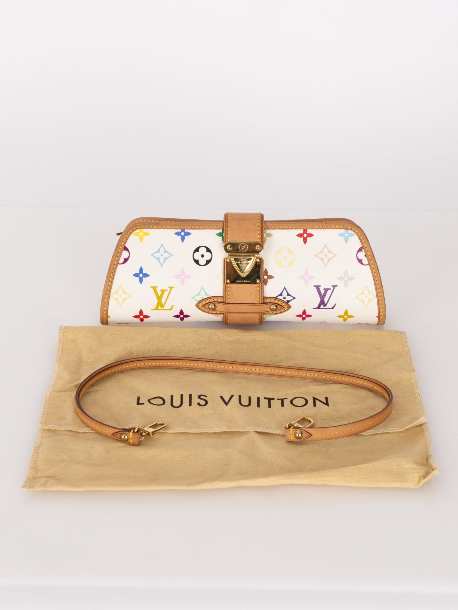 Limited Edition Louis Vuitton x Takashi Murakami Monogram Multicolor Shirley Pochette - FashioNica