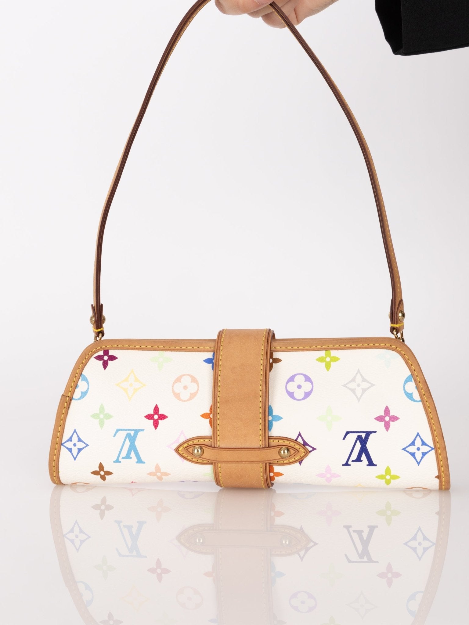 Limited Edition Louis Vuitton x Takashi Murakami Monogram Multicolor Shirley Pochette - FashioNica