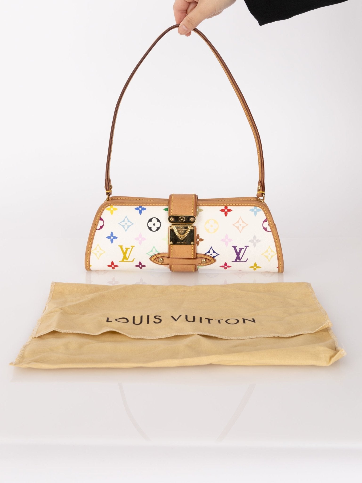 Limited Edition Louis Vuitton x Takashi Murakami Monogram Multicolor Shirley Pochette - FashioNica